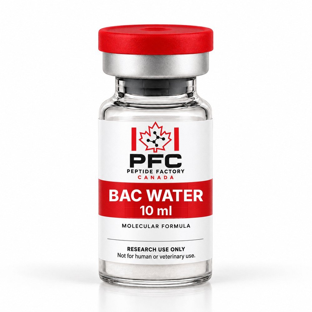 Bacteriostatic Water 1 × 10 ml research vial – PFC Peptide Factory Canada