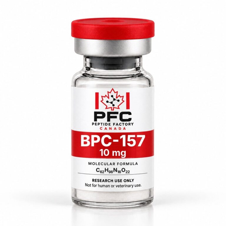 BPC-157 research peptide vial from Peptide Factory Canada