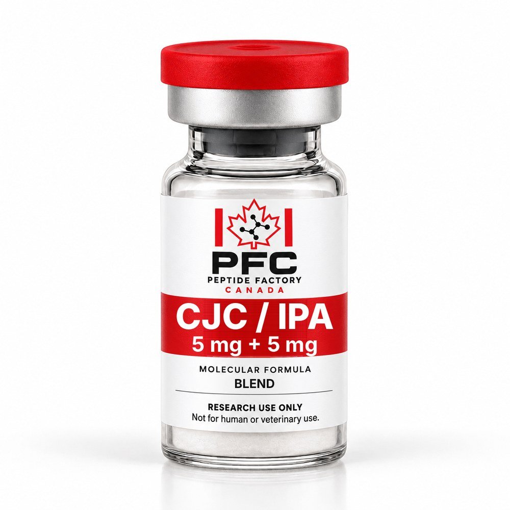 CJC-1295 (no DAC) 5 mg + Ipamorelin 5 mg research vial – PFC Peptide Factory Canada