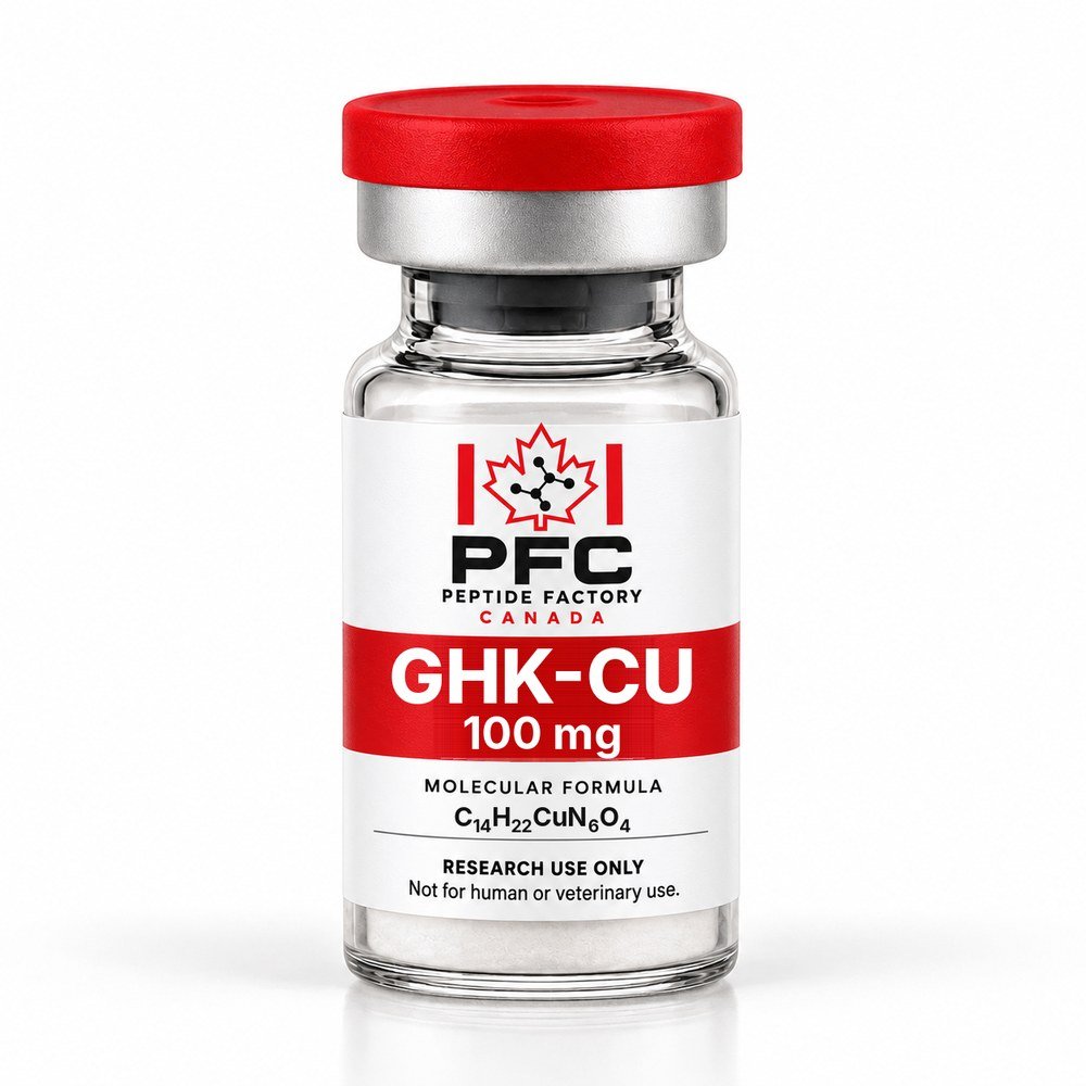 GHK-Cu (Copper Peptide) 100 mg / 3 ml vial research vial – PFC Peptide Factory Canada