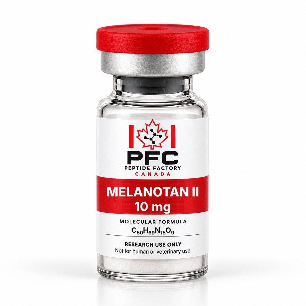 Melanotan II research vial – PFC Peptide Factory Canada