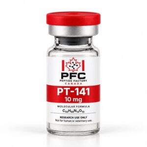 PT-141 (Bremelanotide) 10 mg research vial – PFC Peptide Factory Canada