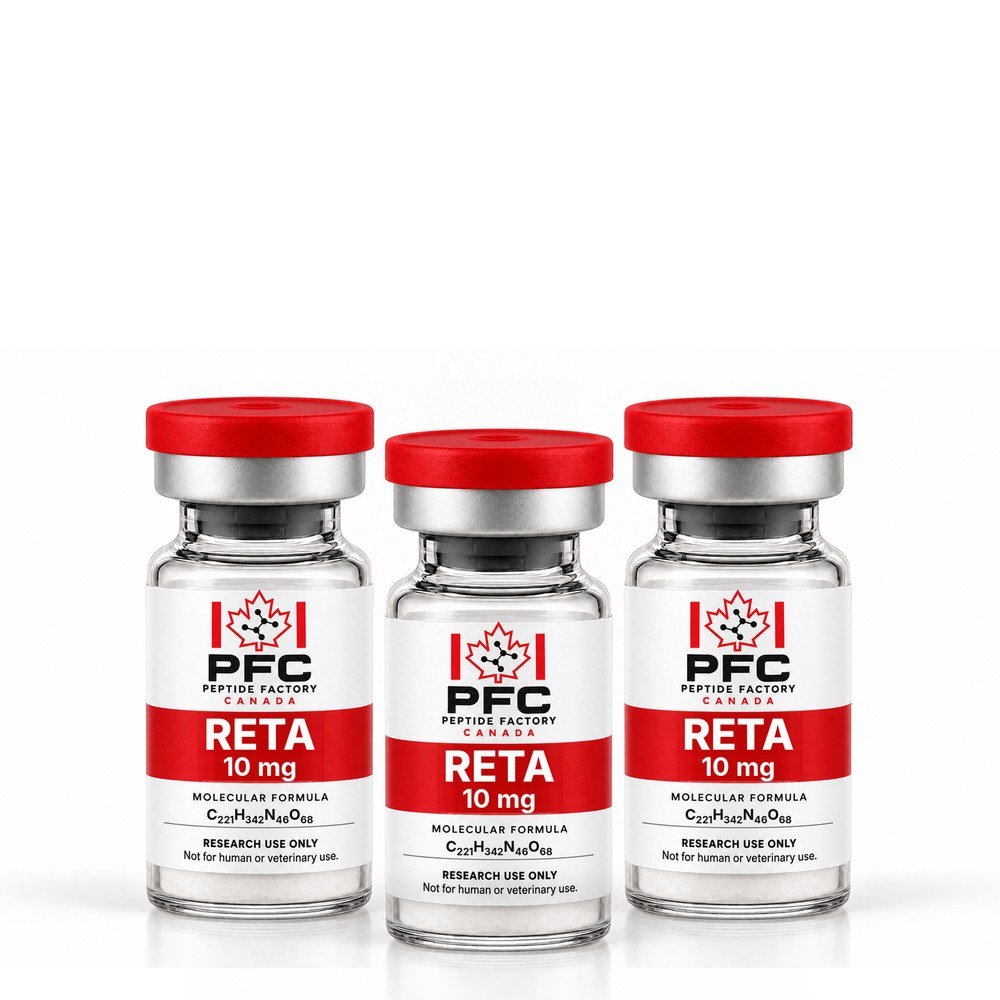 Retatrutide 10 mg — 10-Vial Lab Pack research vial – PFC Peptide Factory Canada