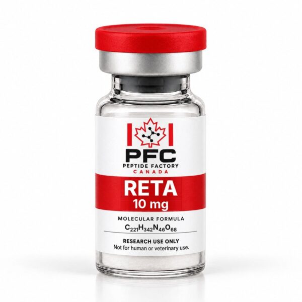 Retatrutide research vial, Peptide Factory Canada