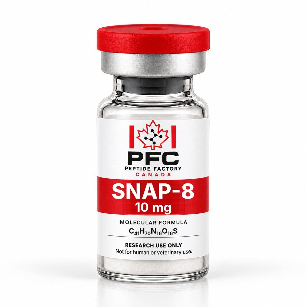 Snap-8 (Acetyl Octapeptide-3) research vial – PFC Peptide Factory Canada
