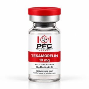 Tesamorelin 10 mg research vial – PFC Peptide Factory Canada