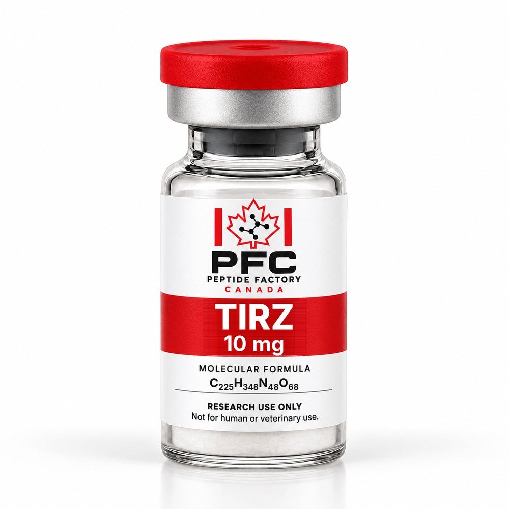 Tirzepatide 10 mg research vial – PFC Peptide Factory Canada